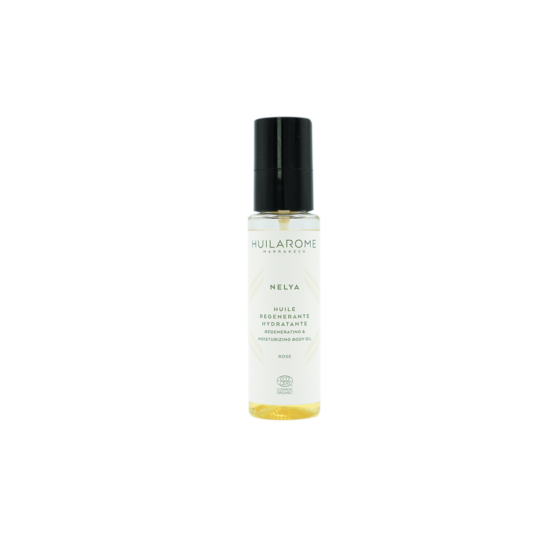 Nelya huile corporelle régénérante and hydratante rose