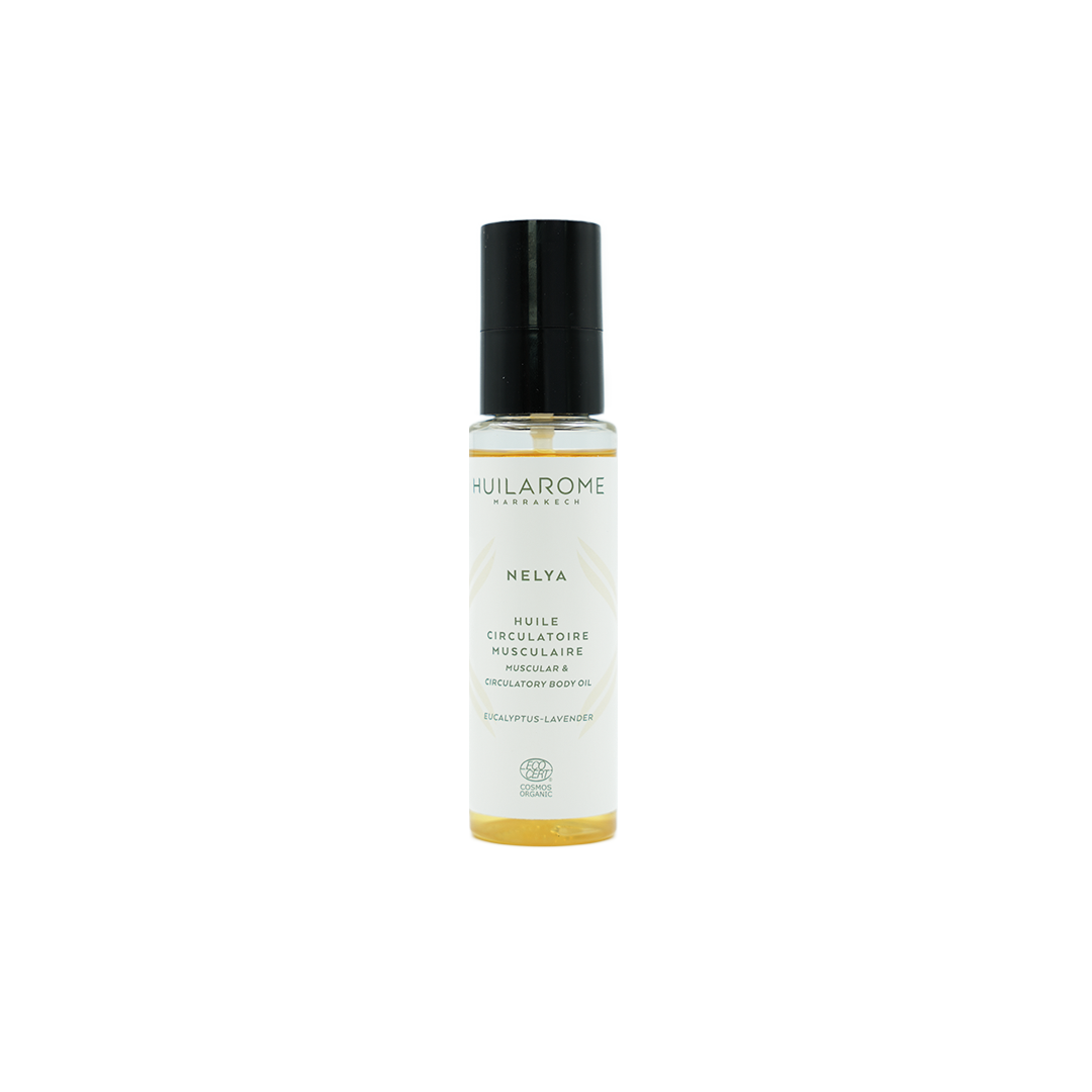 Nelya huile corporelle circulatoire et musculaire - eucalyptus et lavande